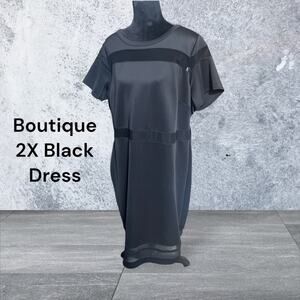 Boutique, Size 2X, Black Dress with back zipper. D29